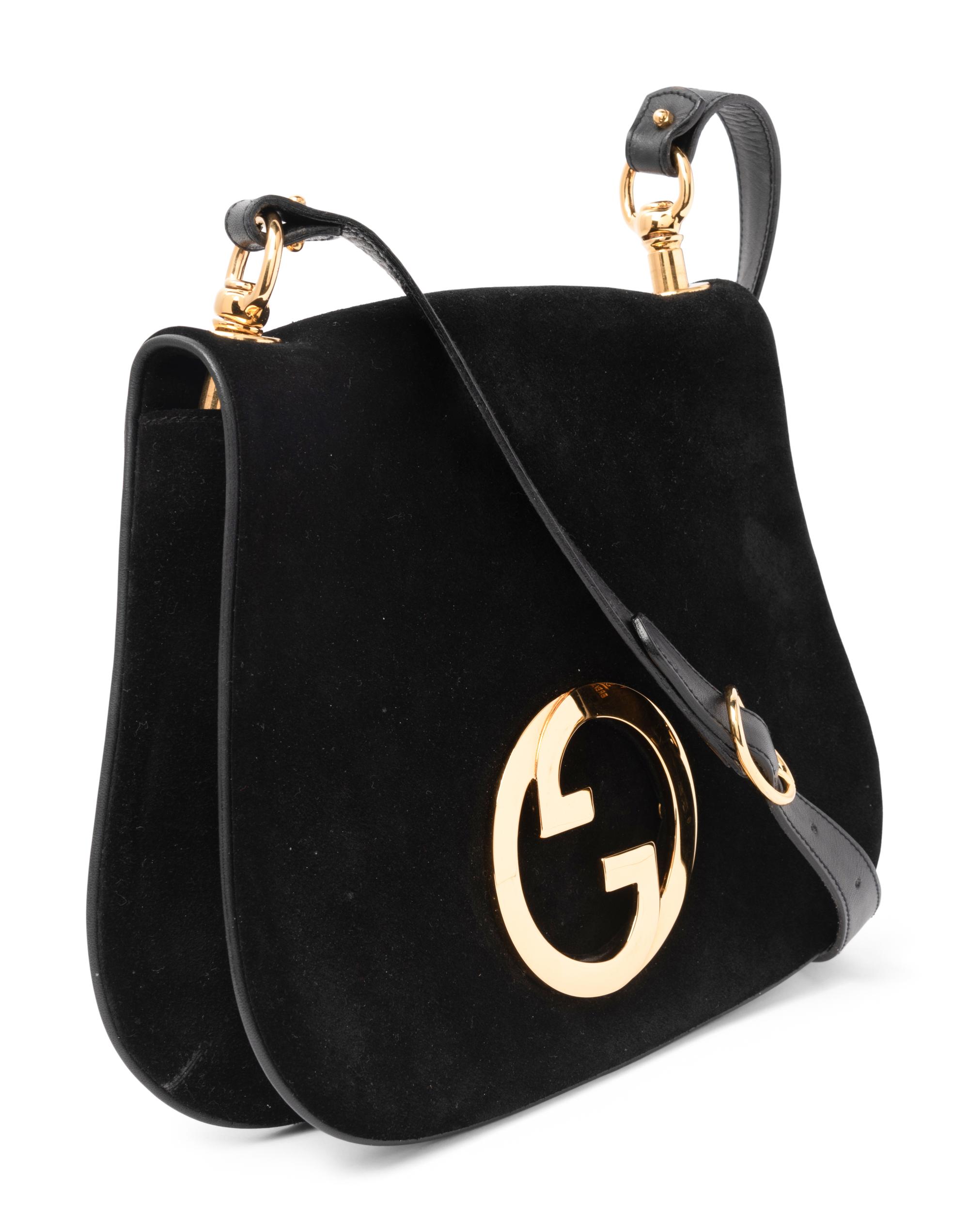 Gucci Suede Flap Bag, 1970-80s