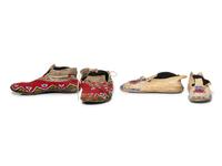 Plains Beaded Hide Moccasins