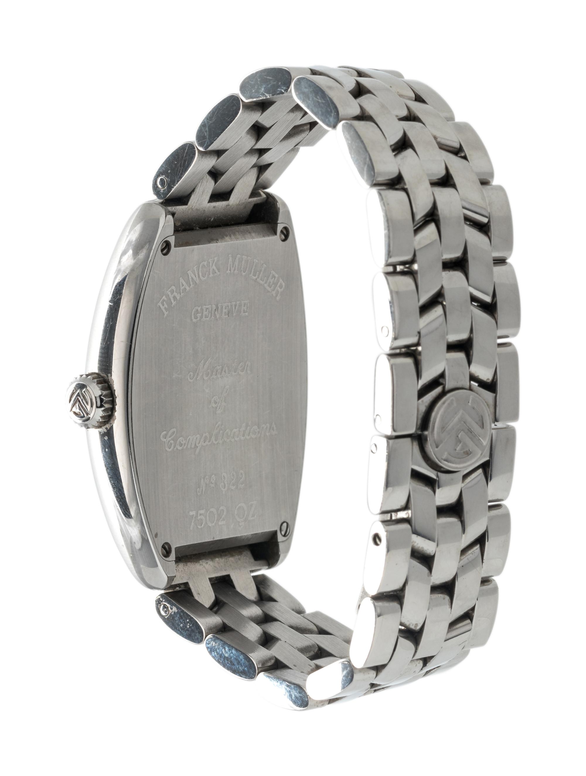 FRANCK MULLER, STAINLESS STEEL REF. 7502 QZ 'CINTREE CURVEX' WRISTWATCH