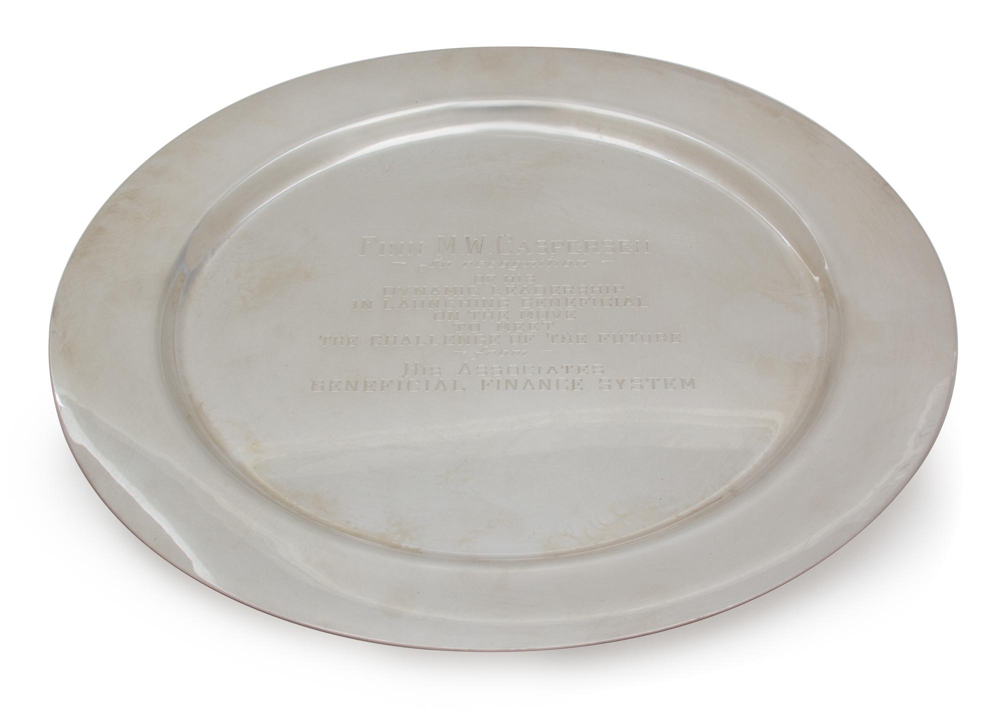 An American Silver Platter, Baldwin & Miller, 20th Century,