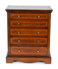 A George III Style Inlaid Mahogany Miniature Chest of Drawers — EARLY 20TH CENTURY
