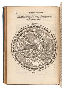APIANUS, Petrus (1495-1522). Cosmographie, ou description des quatre parties du Monde... Corrigee & augmentee par Gemma Frison. Antwerp: Jean Bellere, 1581.
