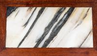 A Chinese Marble Inset Huali Wood Stand