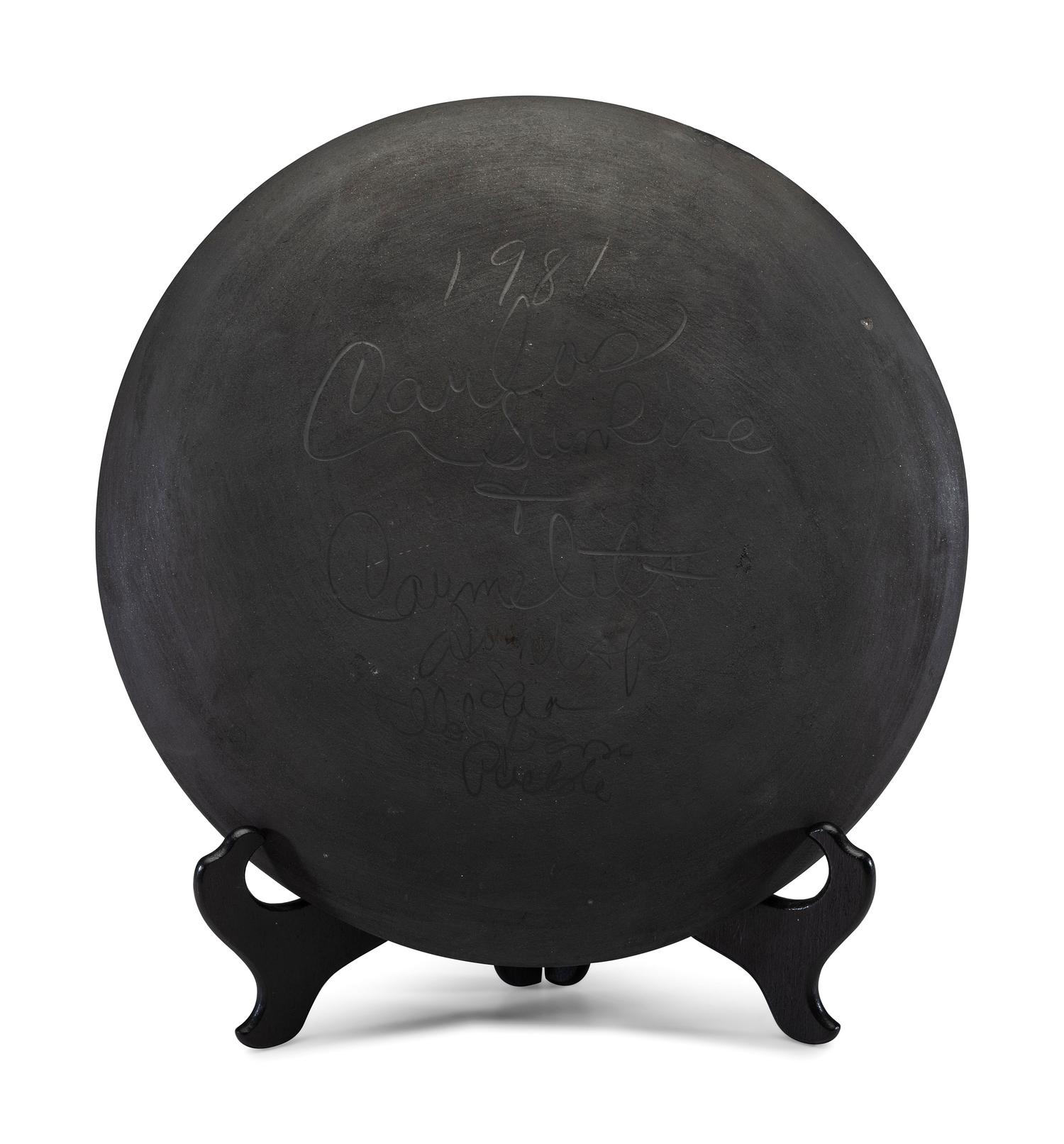 Blackware Pottery Plate