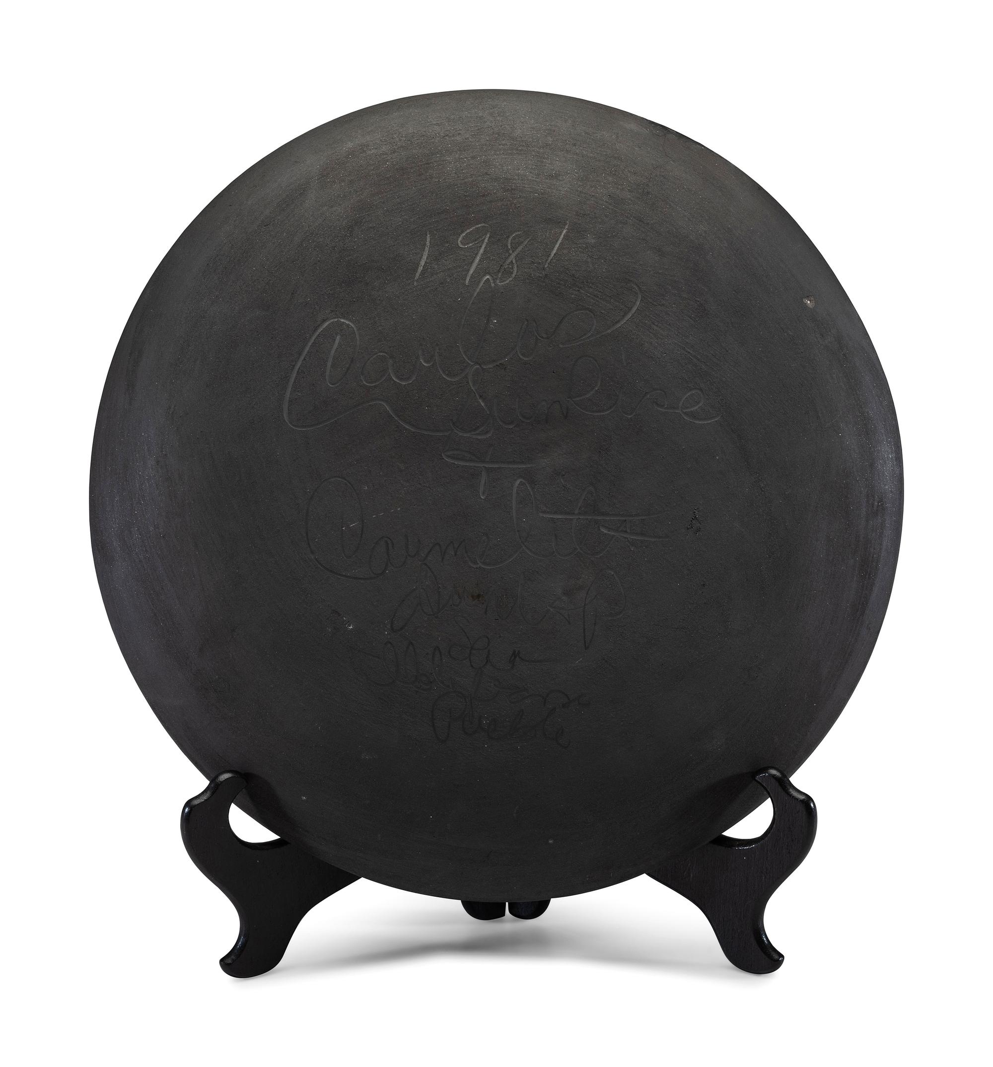 Blackware Pottery Plate