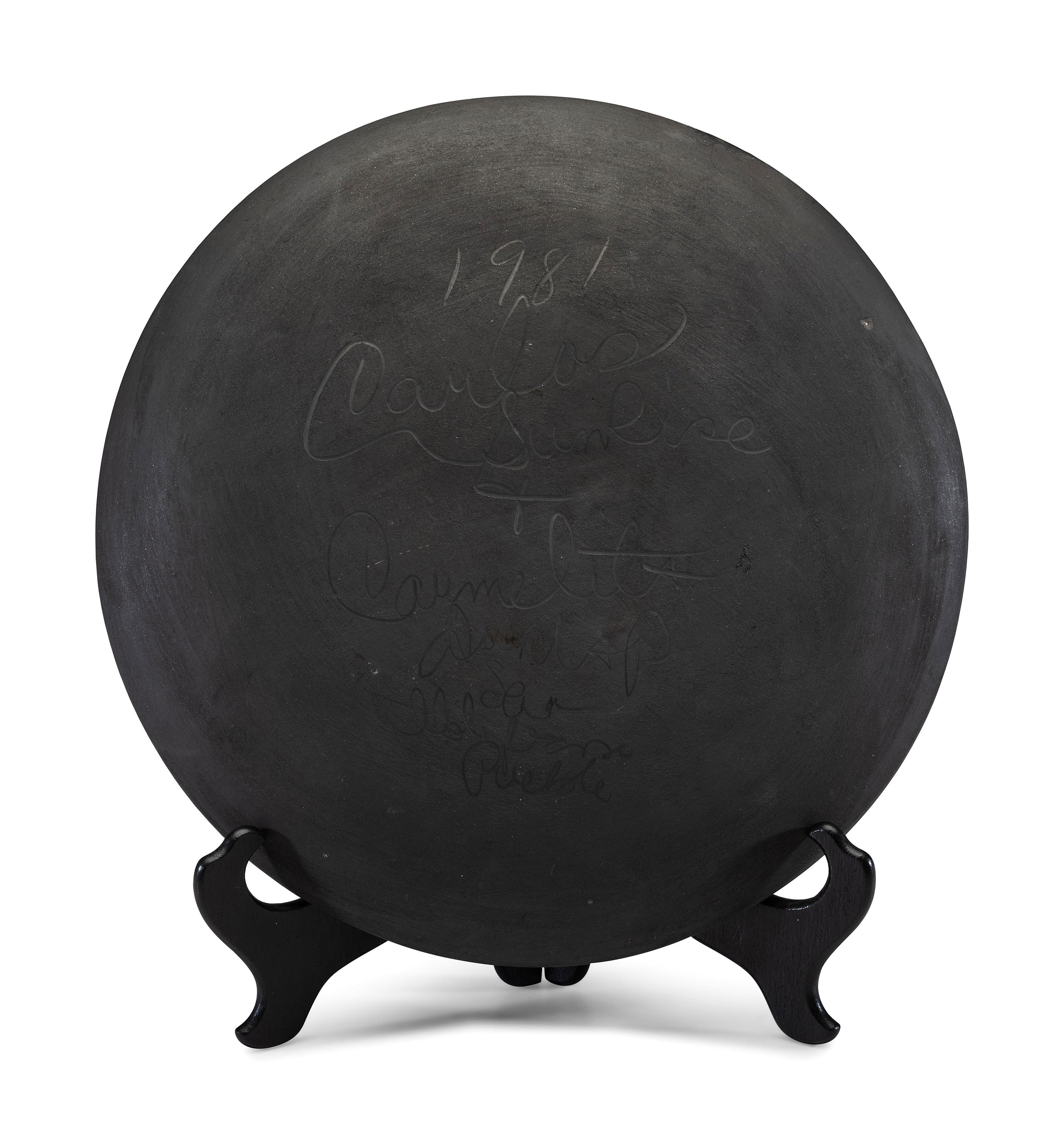 Blackware Pottery Plate