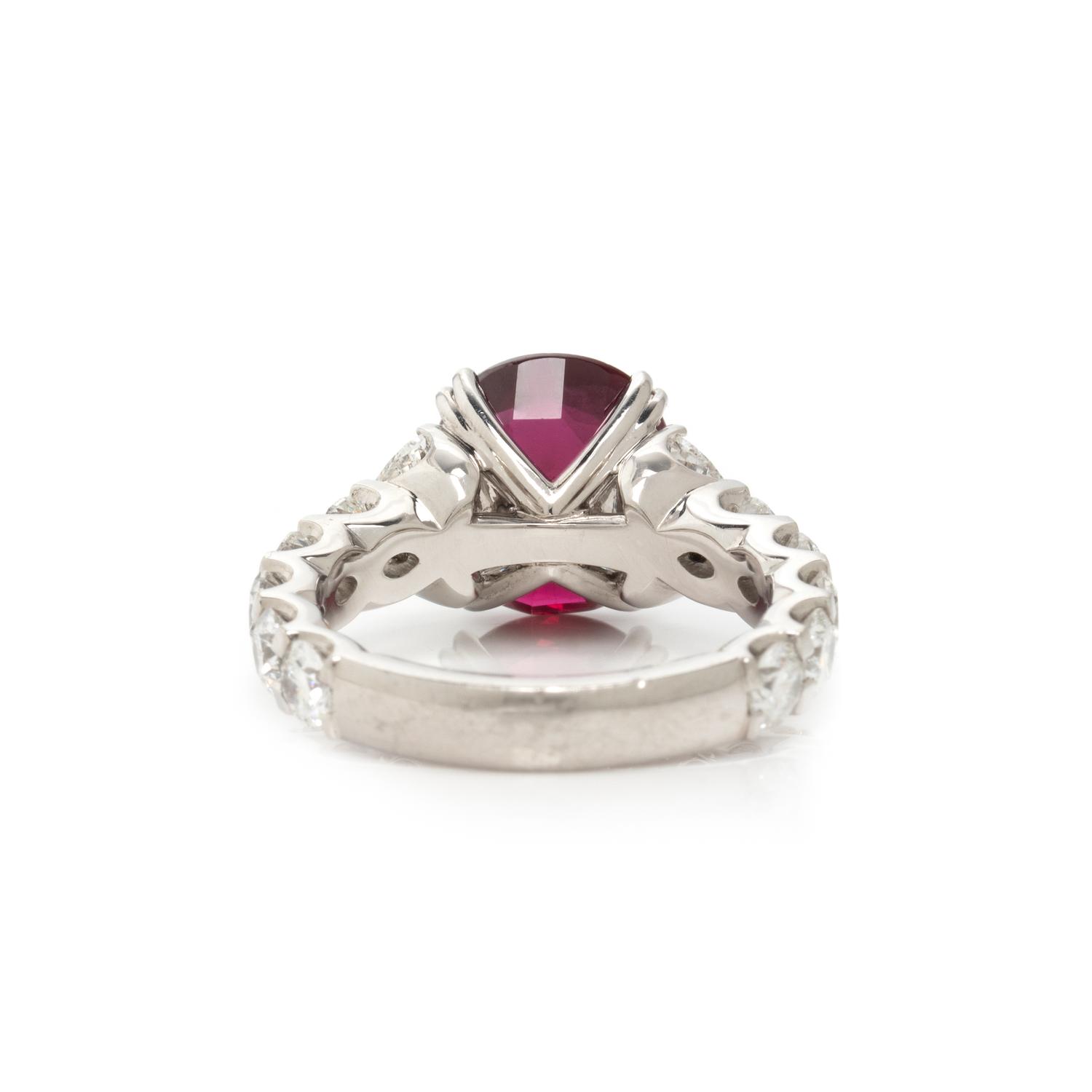 PLATINUM, RUBY, AND DIAMOND RING