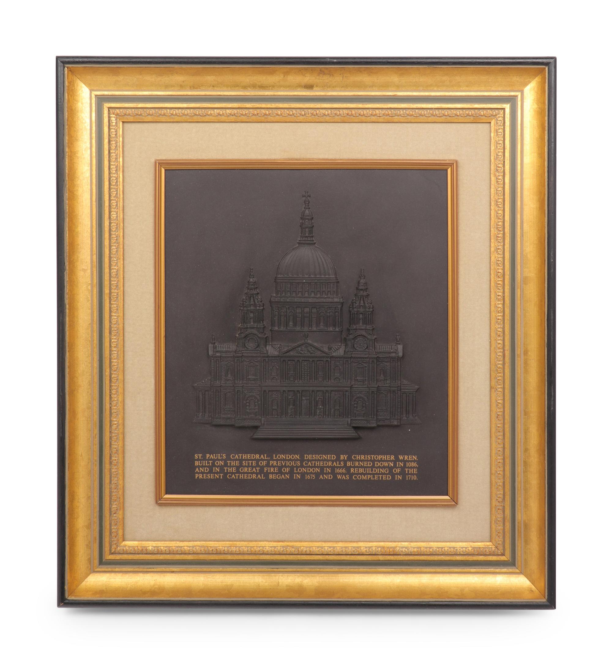 A Wedgwood Basaltware Plaque of St. Paul's Cathedral