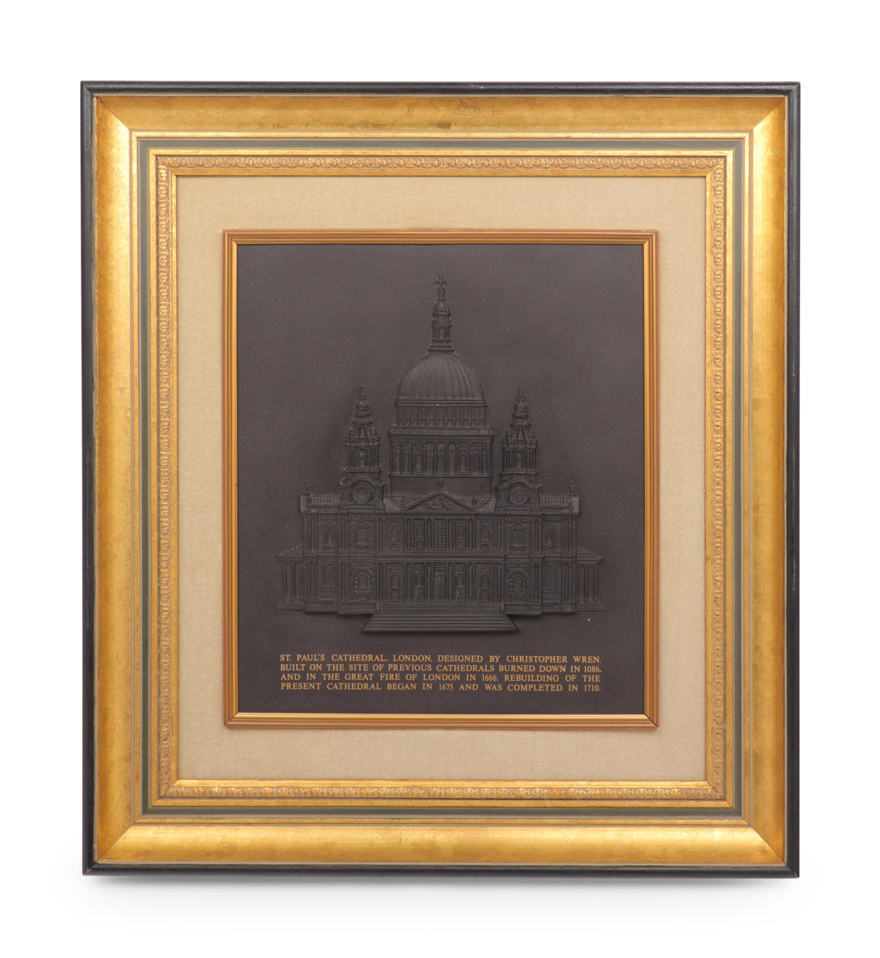 A Wedgwood Basaltware Plaque of St. Paul's Cathedral