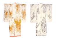Two Embroidered Silk Robes, Furisode