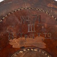 An English Leather Ammunition Bucket or Umbrella Stand
