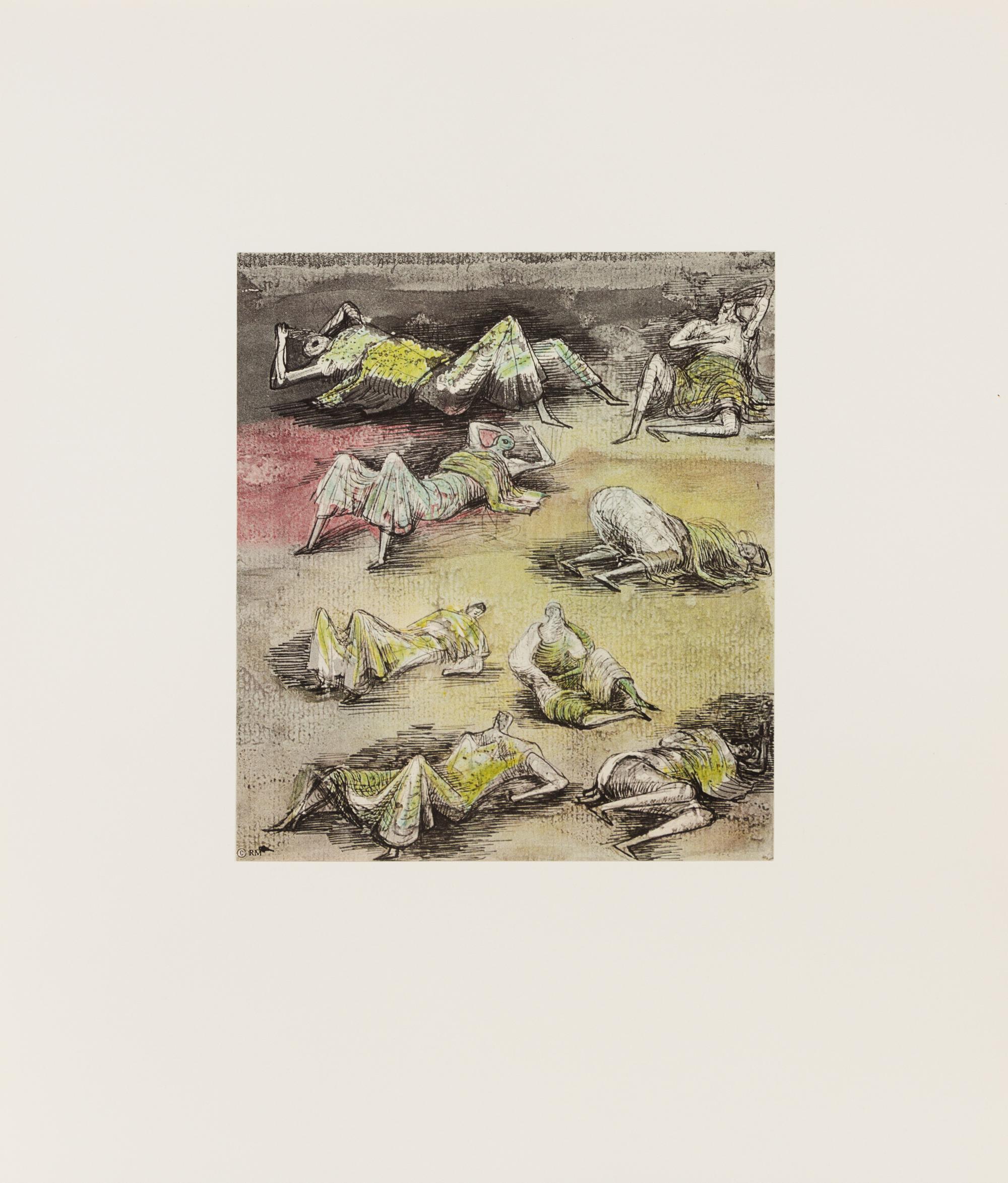 Henry Moore, (British, 1898-1986), Shelter Sketchbook