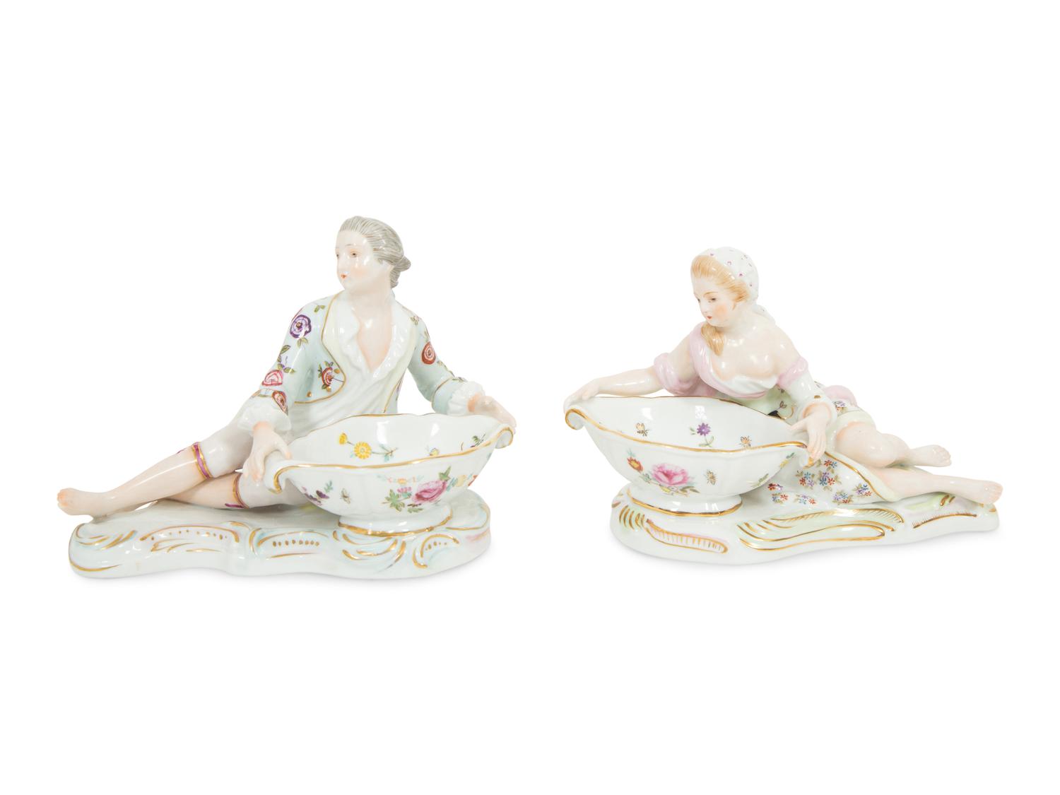 A Group of Three Meissen Porcelain Sweetmeat Dishes
