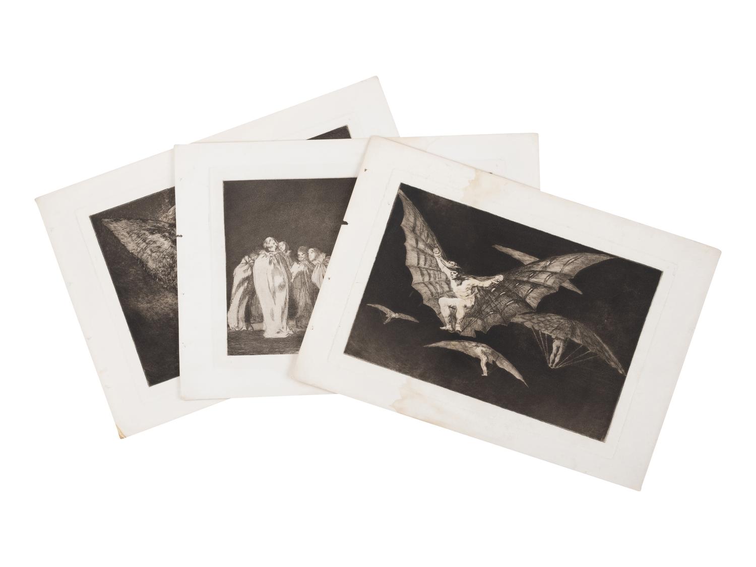 GOYA Y LUCIENTES, Francisco de (1746-1828). Los Proverbios . Madrid: Real Academia de Nobles Artes de San Fernando, 1864.
