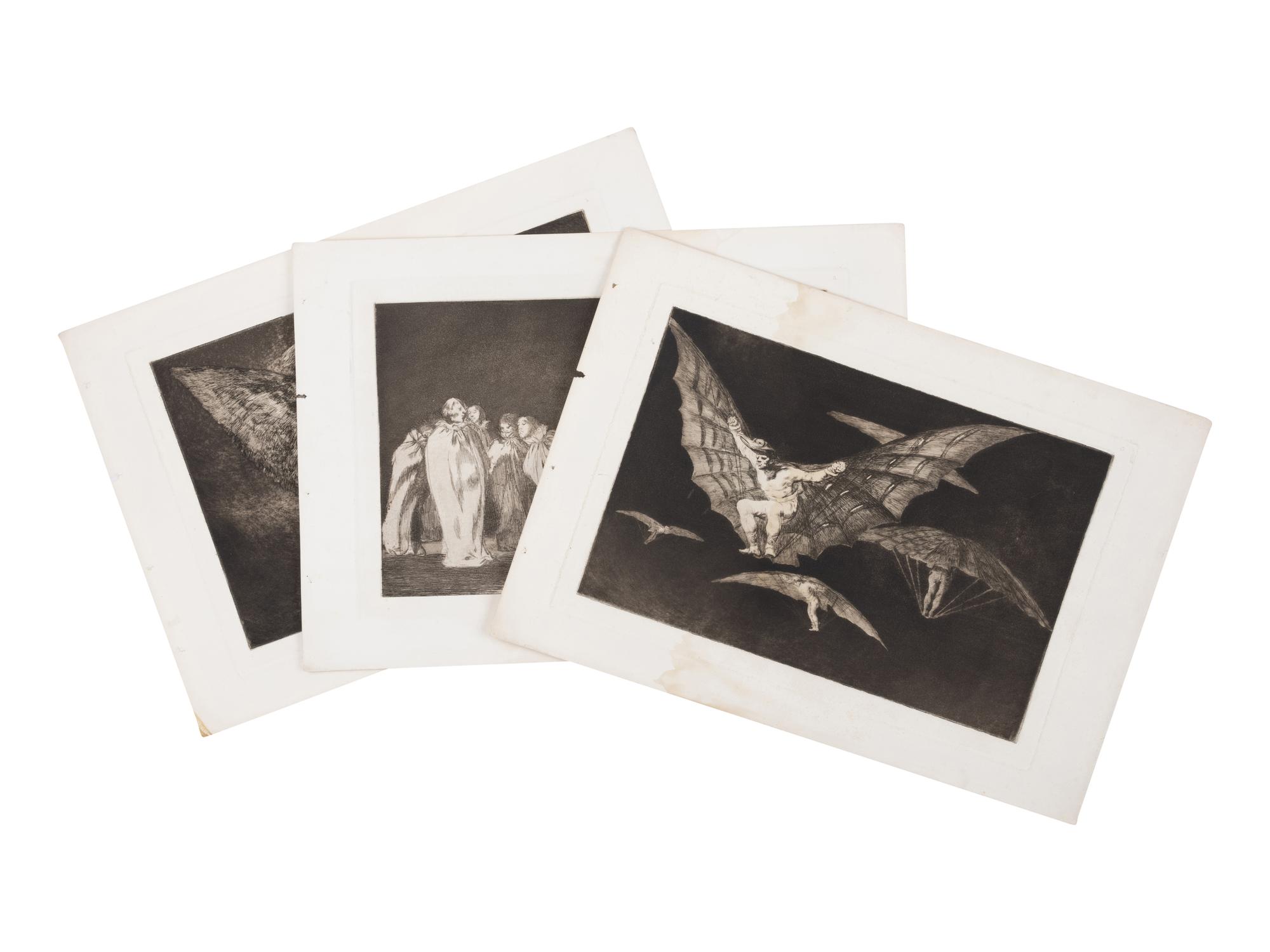 GOYA Y LUCIENTES, Francisco de (1746-1828). Los Proverbios . Madrid: Real Academia de Nobles Artes de San Fernando, 1864.