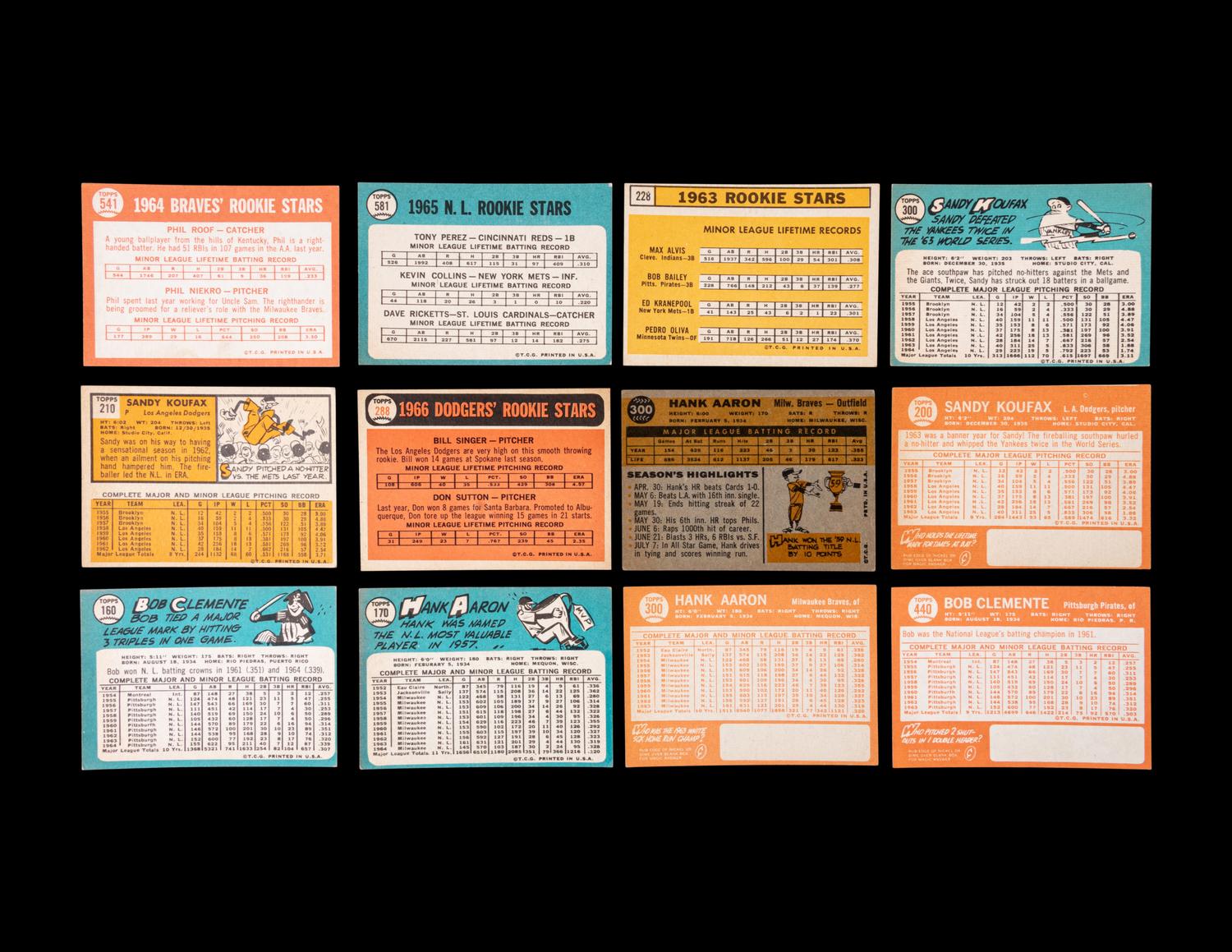 A Group of 1960s Topps Hall of Fame and Rookie Baseball Cards