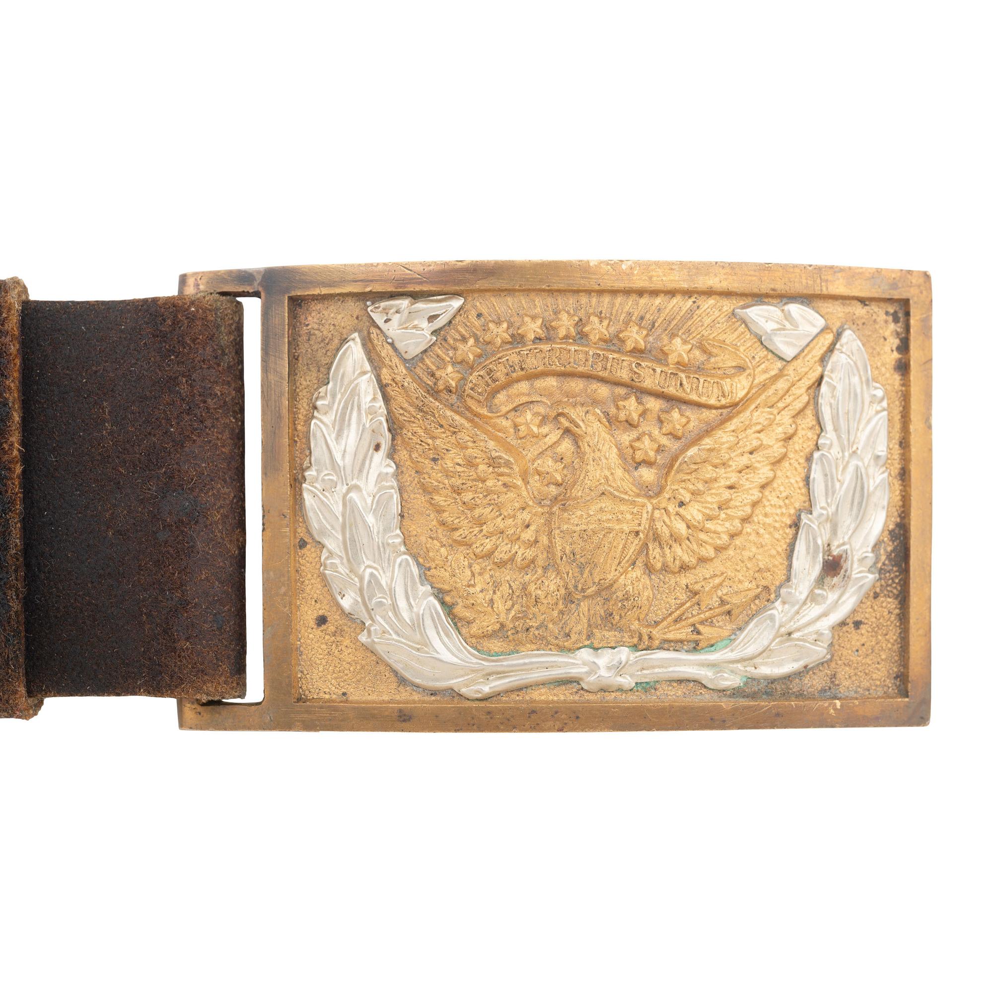 US Pattern 1851 Blackened Buff Leather Artillery Saber Belt