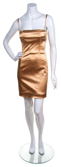 A Dolce and Gabbana Goldenrod Bustier Dress, Size 44.