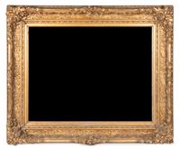A Victorian Style Giltwood Over Mantle Mirror 50 x 62 inches.