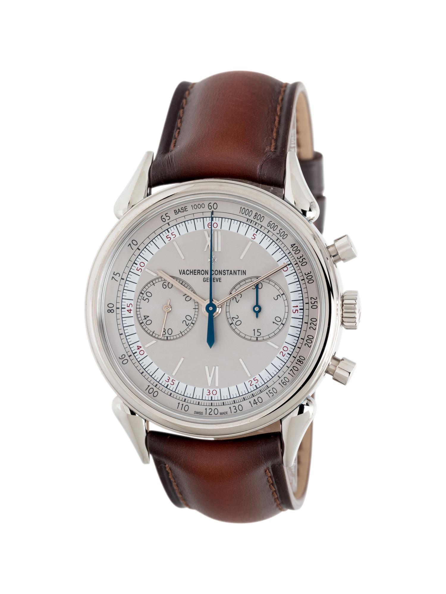 VACHERON CONSTANTIN, REF. 5000H STAINLESS STEEL 'HISTORIQUES CORNES DE VACHE 1955' CHRONOGRAPH WATCH