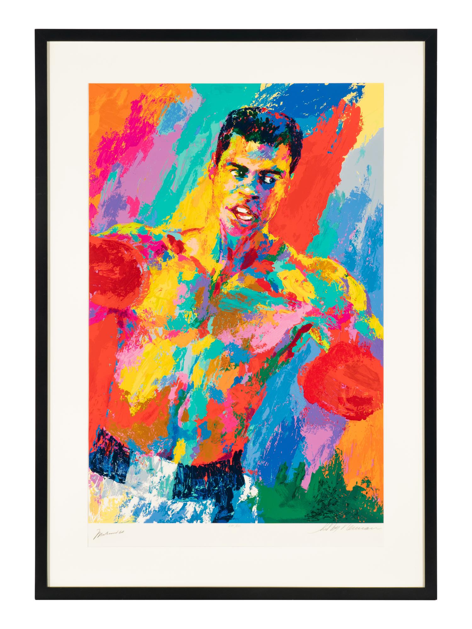 A 2001 Muhammad Ali Signed Autograph LeRoy Neiman "Athlete Of The Century" Serigraph