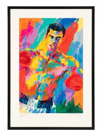 A 2001 Muhammad Ali Signed Autograph LeRoy Neiman "Athlete Of The Century" Serigraph