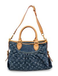 Louis Vuitton Monogram Blue Denim Neo Cabby MM Handbag, 2007
