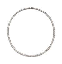 A Platinum and Diamond Riviera Necklace,