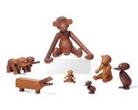 Group of Teak Animal Figures along with Hans Bolling Figures