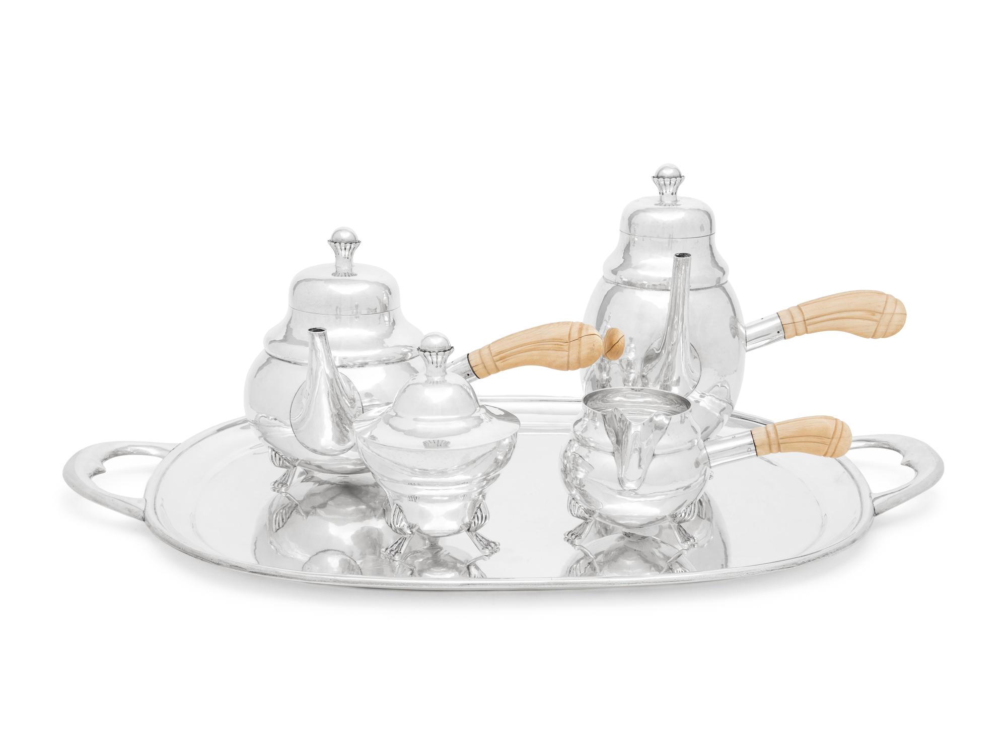 An American Silver Five-Piece Tea and Coffee Service