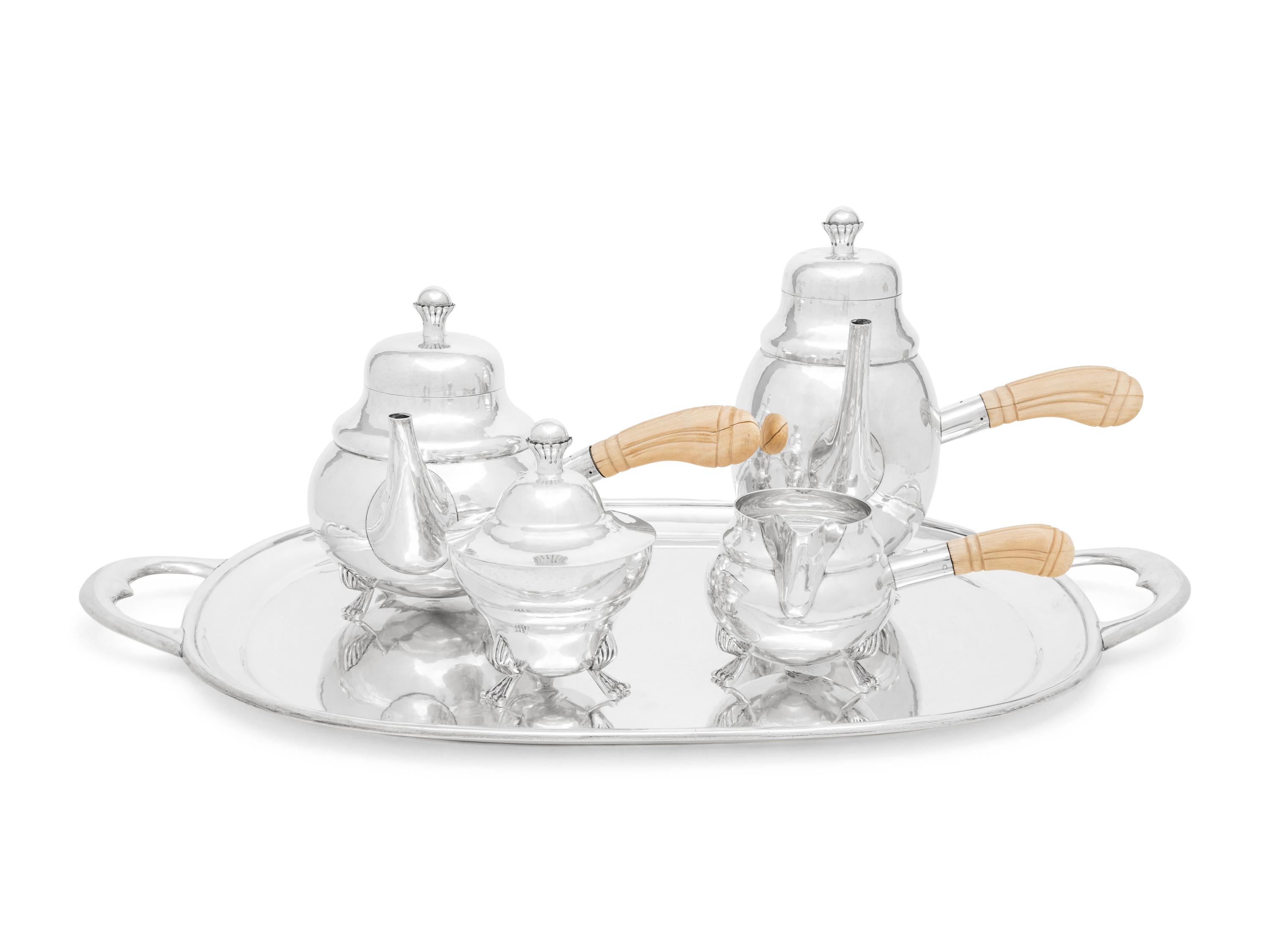 An American Silver Five-Piece Tea and Coffee Service
