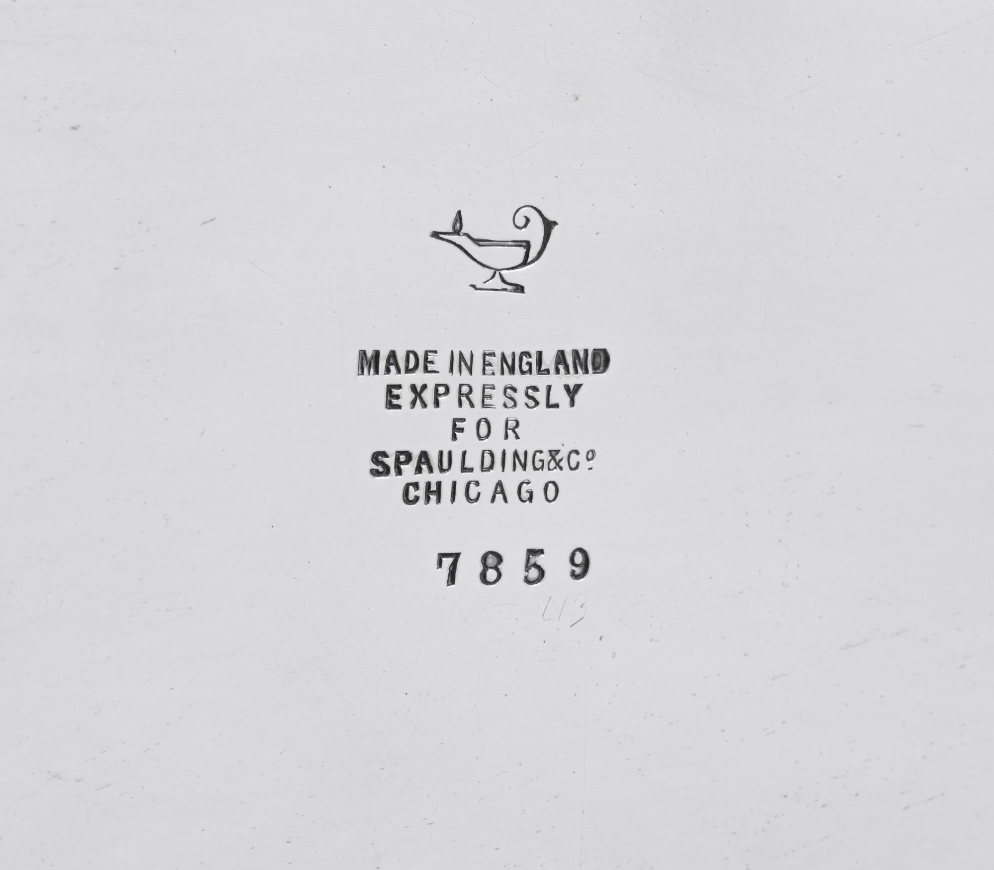 An English Silver-Plate Tray Retailed by Spaulding & Co.