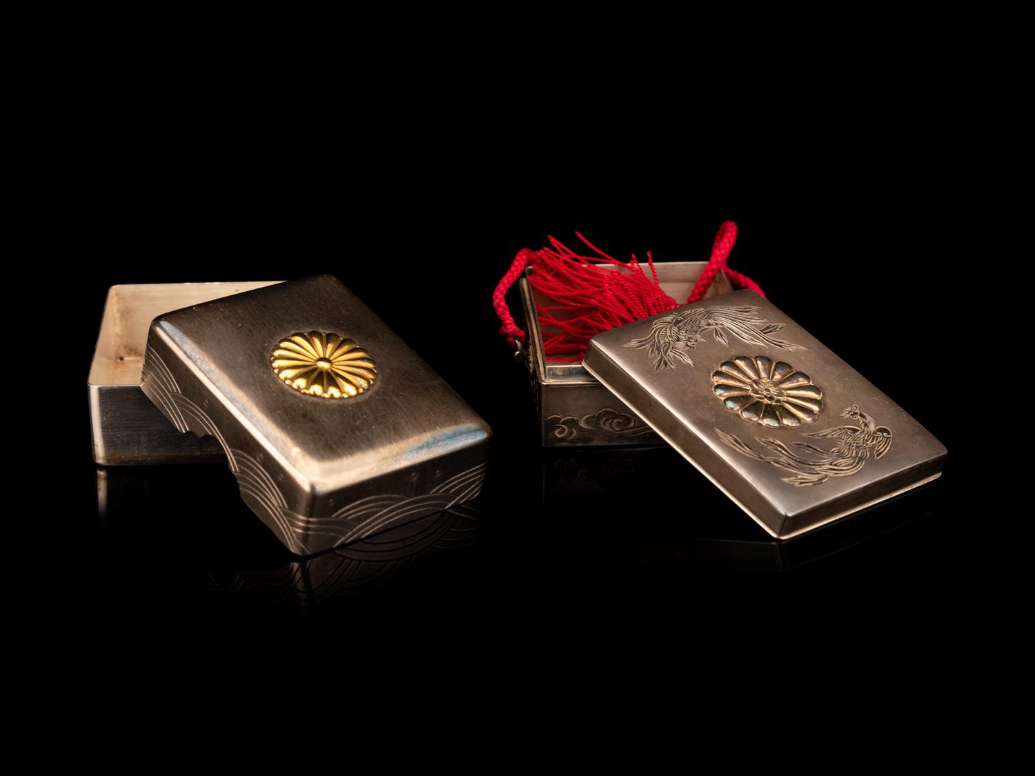 Two Japanese Rectangular Box-Form Bonbonnière