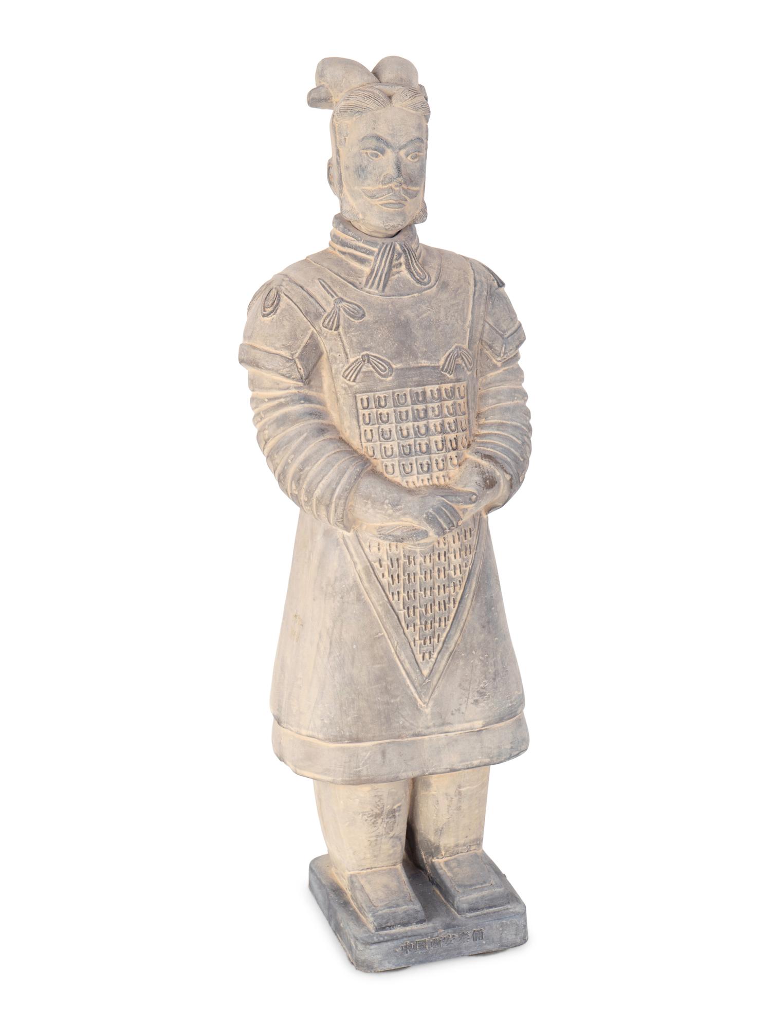 A Chinese Terracotta Figure of a Warrior — 20TH CENTURY