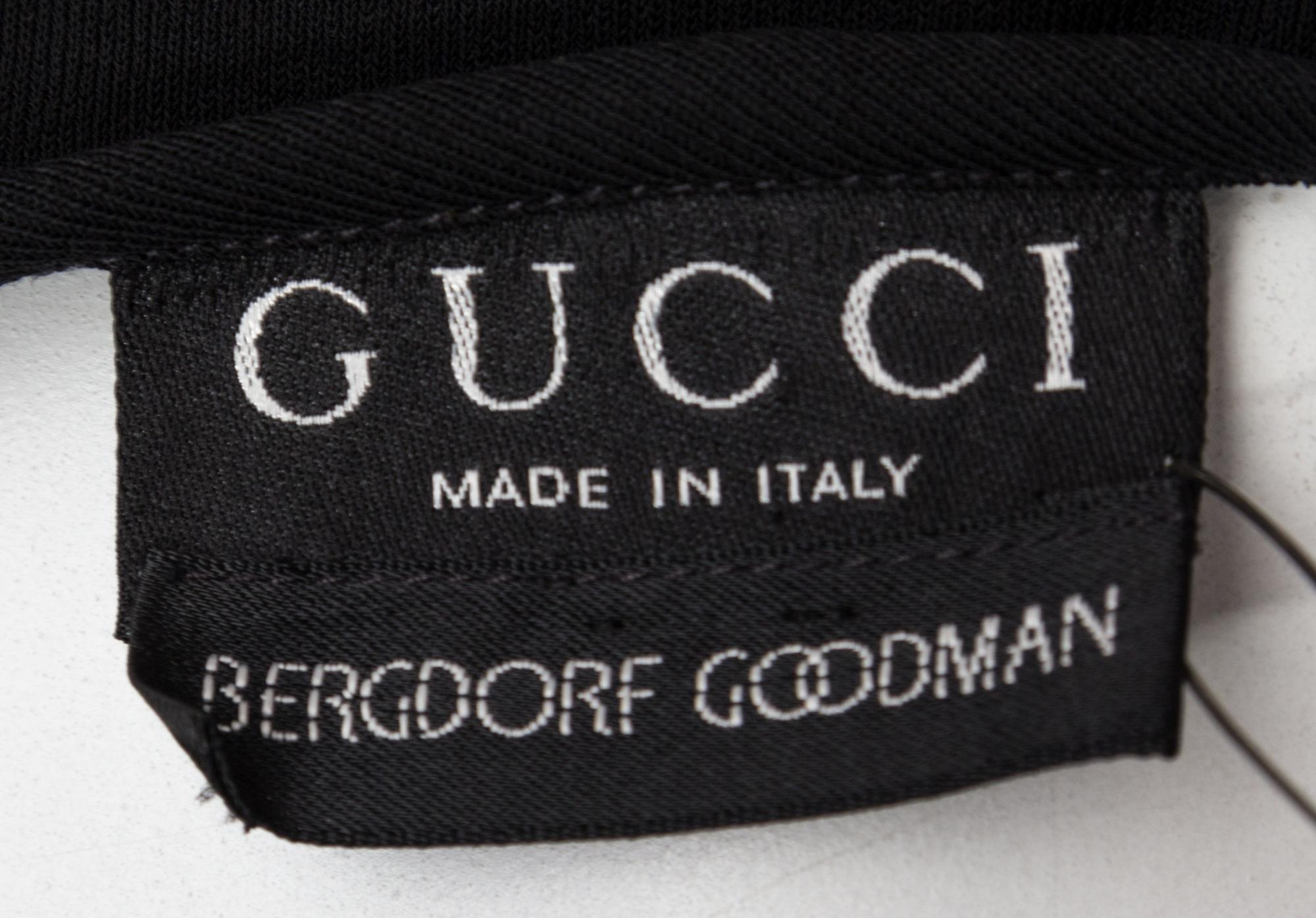 A Gucci Black Jersey Gown, Size 38.