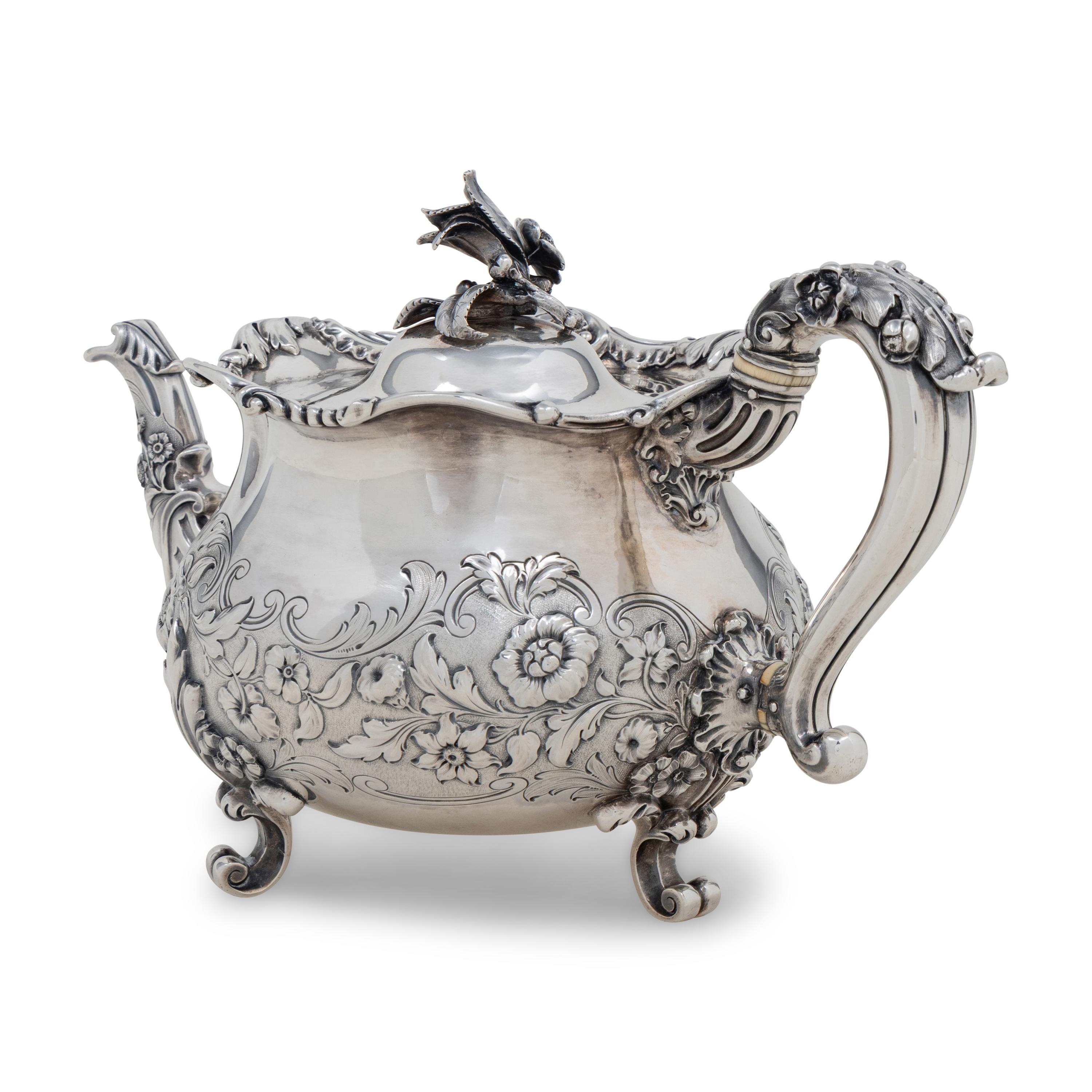 A Paul Storr and Mortimer Silver Teapot