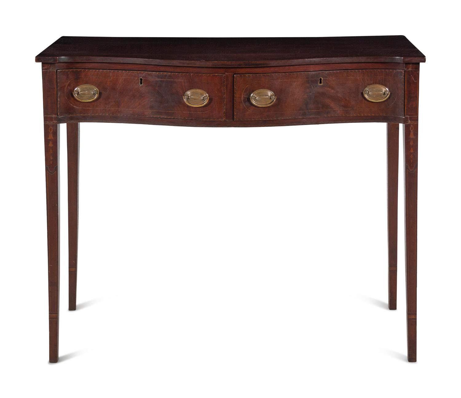 A George III Mahogany Bowfront Sideboard