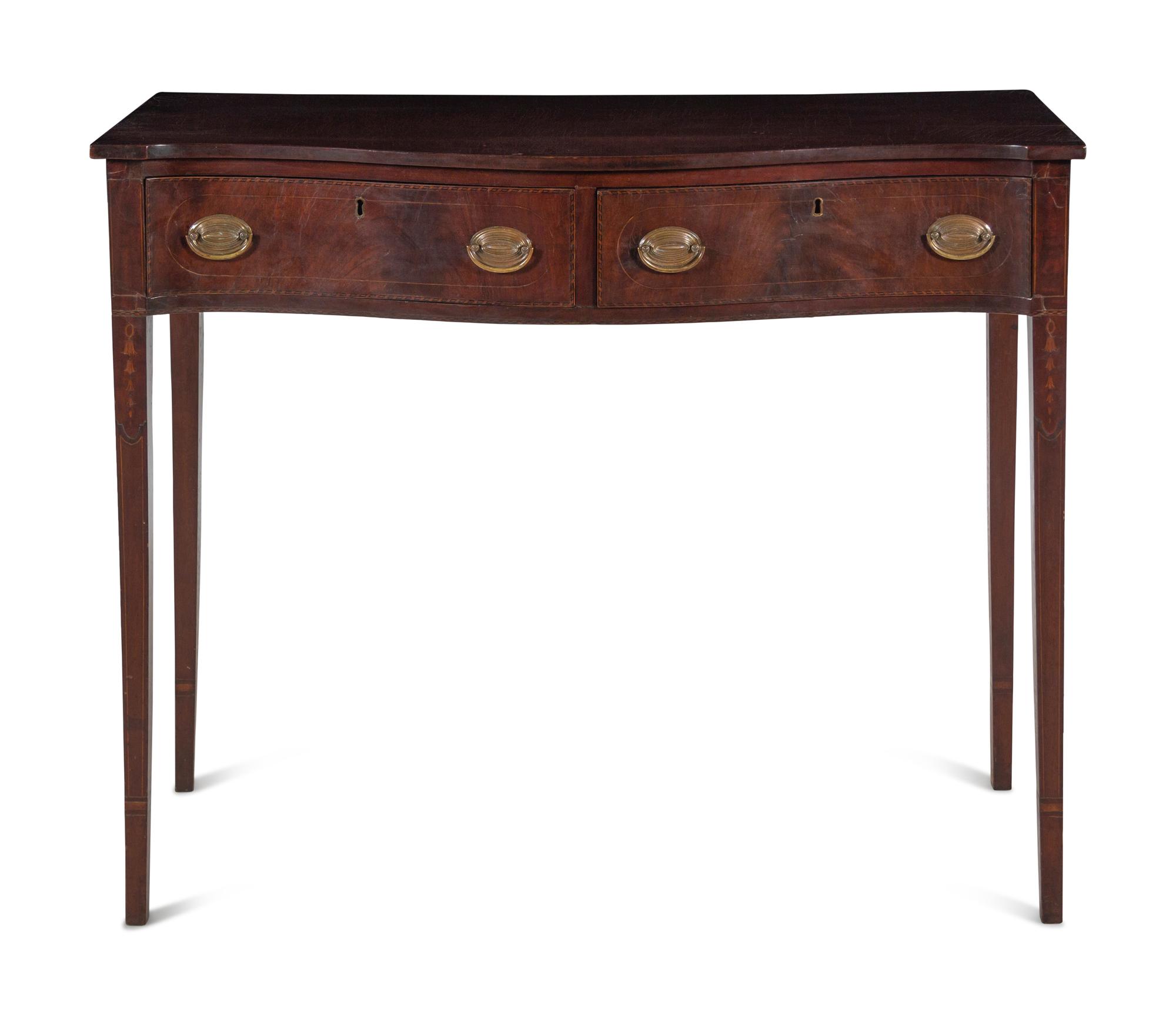 A George III Mahogany Bowfront Sideboard