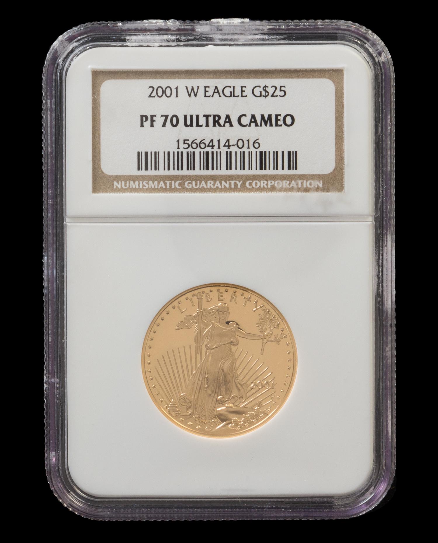A United States 2001-W Eagle $25 Gold Proof