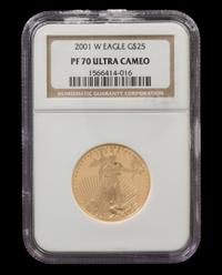 A United States 2001-W Eagle $25 Gold Proof