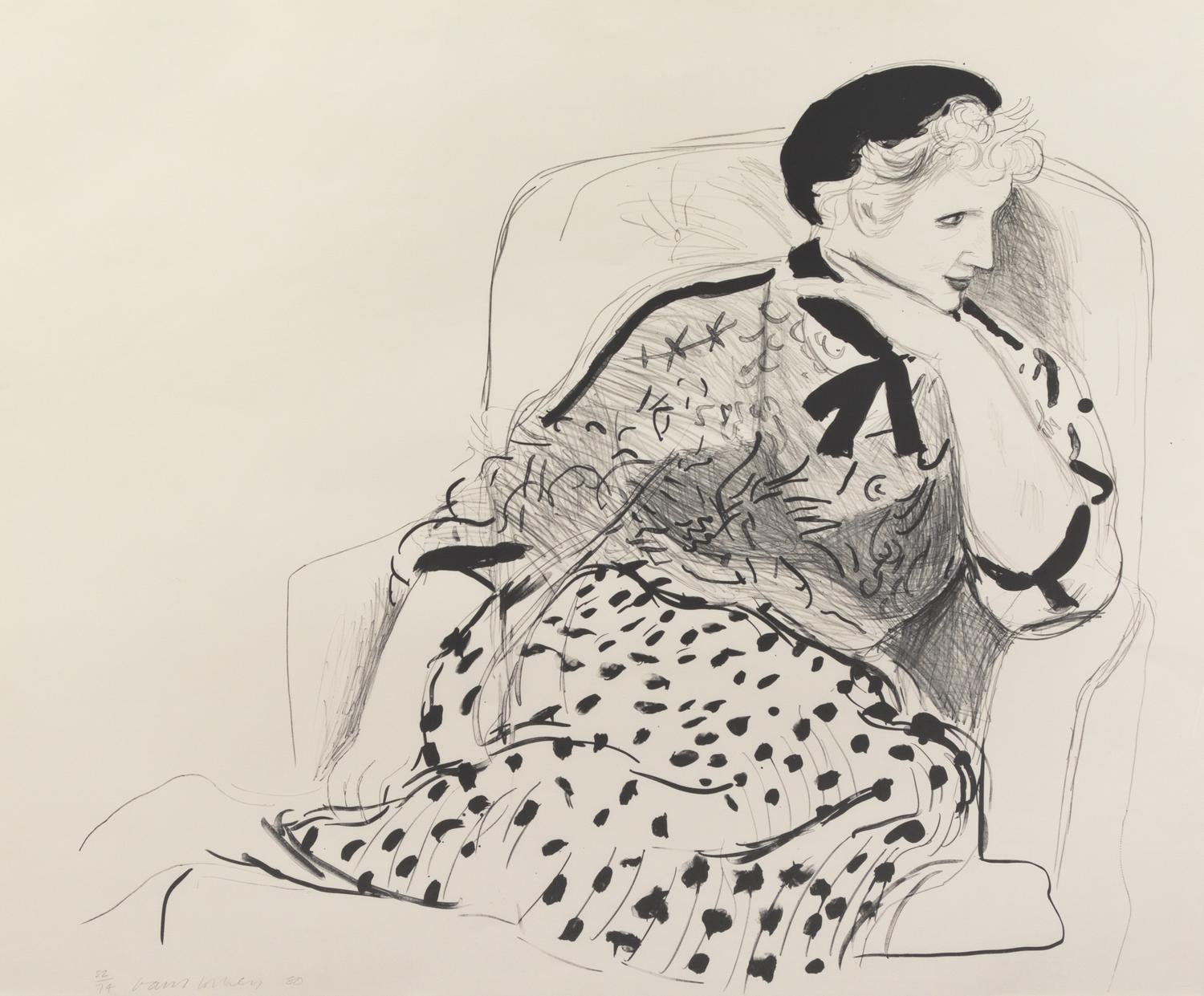 David Hockney, (British, b. 1937), Celia in an Armchair, 1980