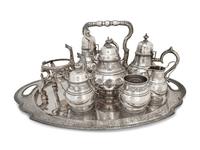 An American Silver Seven- Piece Tea and Coffee Service — 20th Century