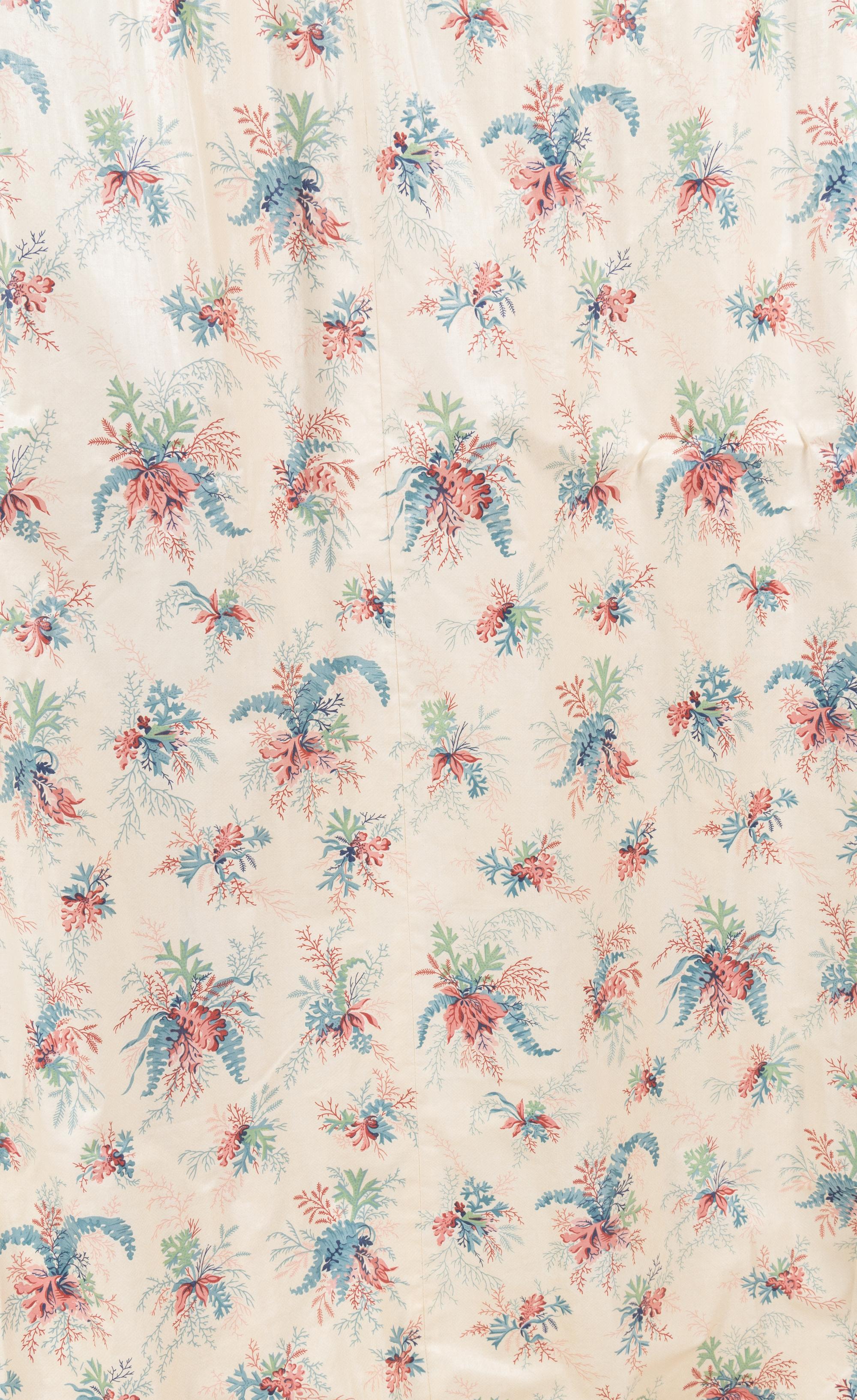 Two Pairs of Chintz Drapery Panels