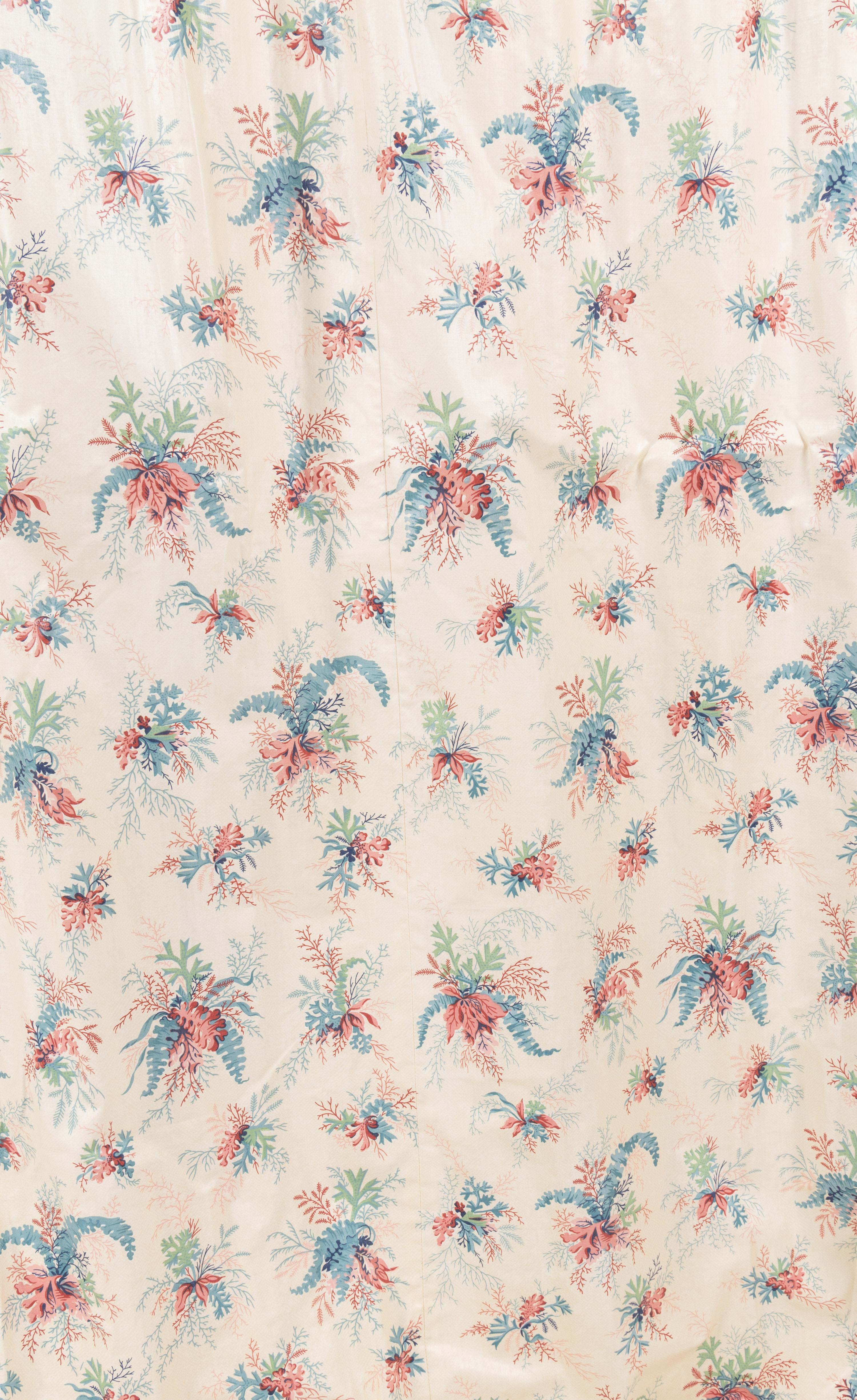 Two Pairs of Chintz Drapery Panels