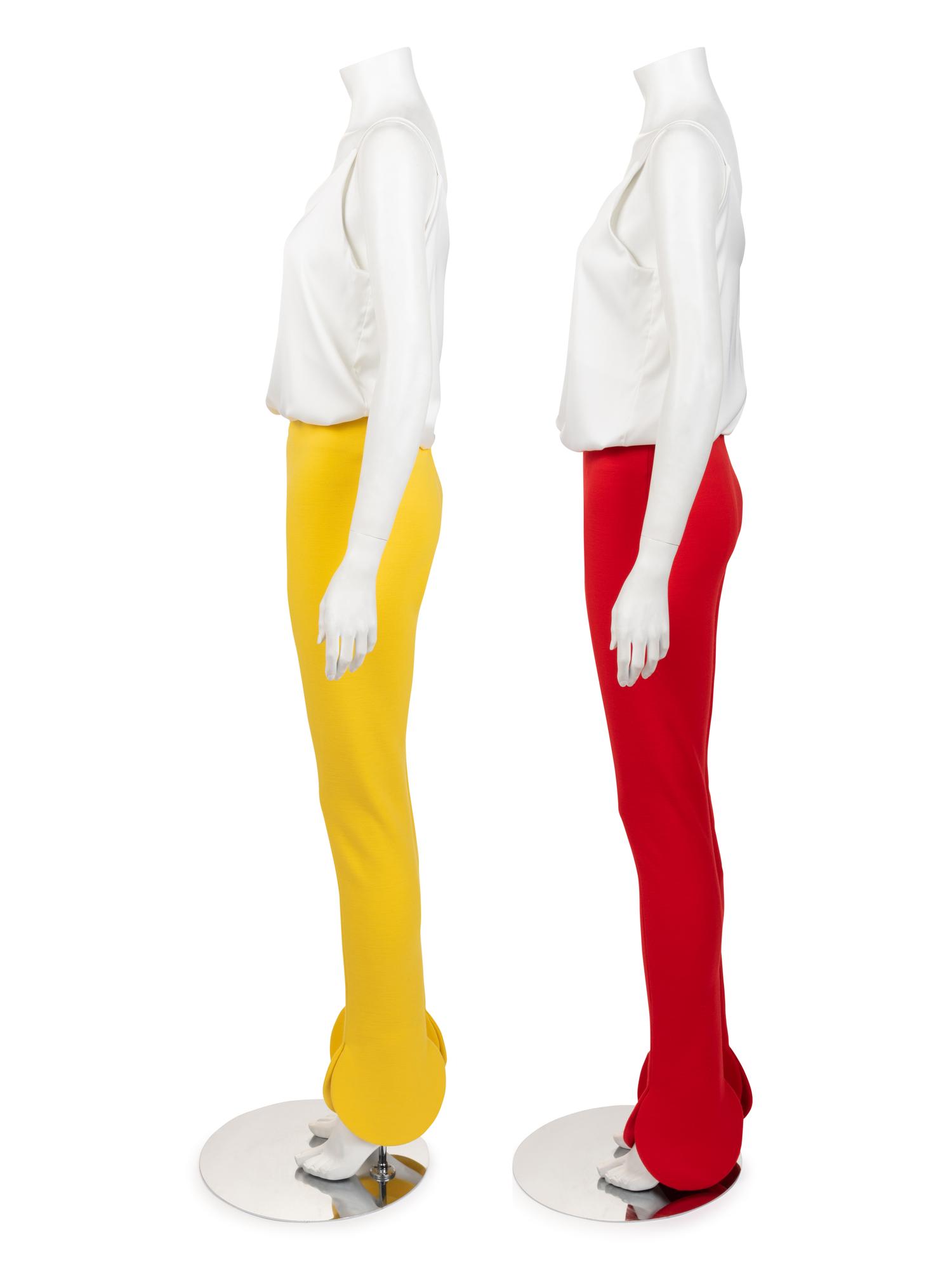 Two Unlabeled Haute Couture Pairs of Pants; Attributed to Pierre Cardin, 1990-2000s