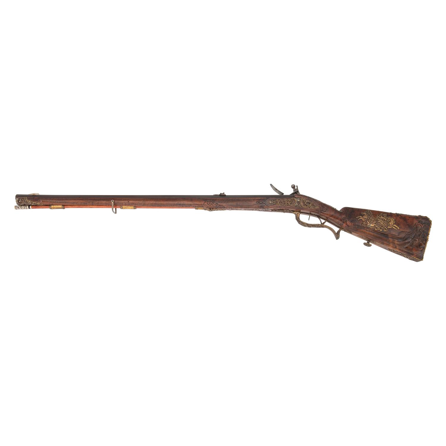 Contemporary Flintlock Jaeger Rifle after Georg Keiser of Vienna