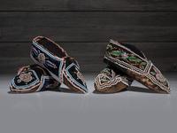 Northeastern Beaded Hide Moccasins