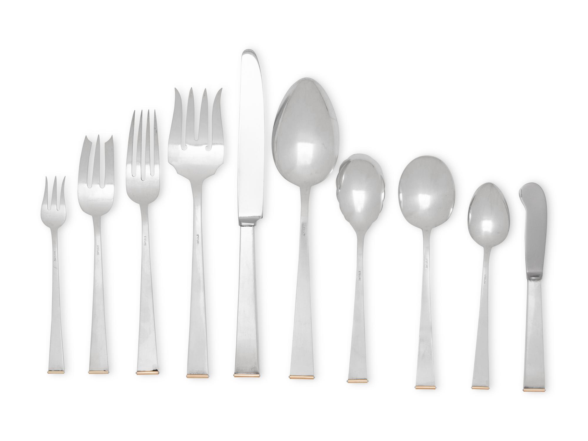 An American Silver Flatware Service