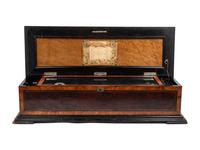 A Large Swiss Marquetry Cylinder Music Box