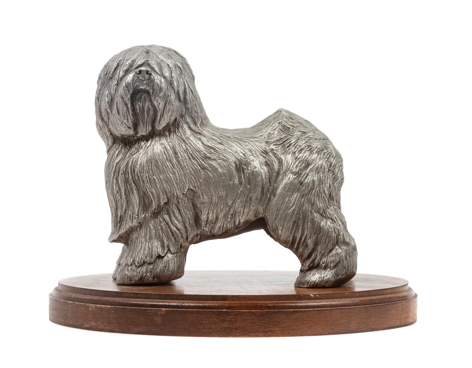 A Pewter Old English Sheepdog Width of base 7 3/8 inches. — ED HARRIS, 1984